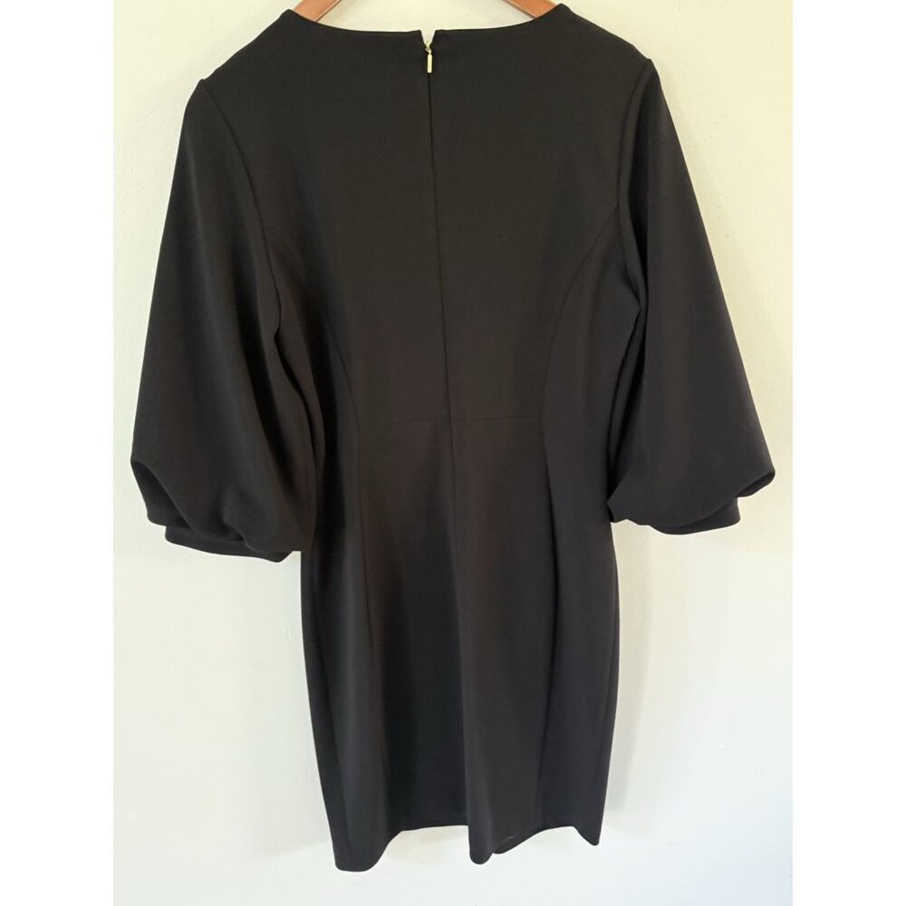 Dkny Balloon Sleeve Sheath Dress Black Size 10 Cocktail Knee Length Career - Picture 6 of 12